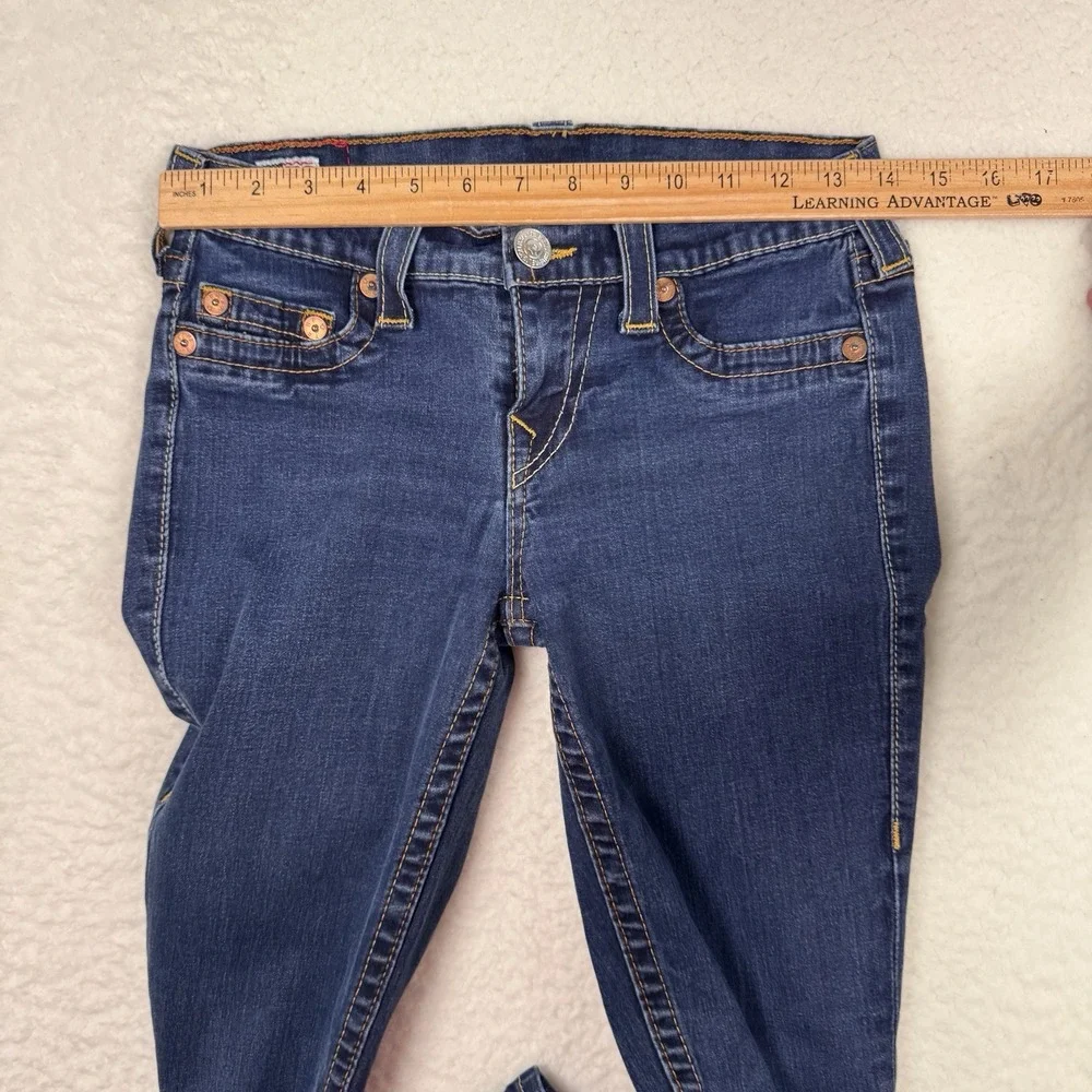 True Religion‎ Jeans Women 29 Casey Skinny Stretch Dark Wash USA Made Blue Denim